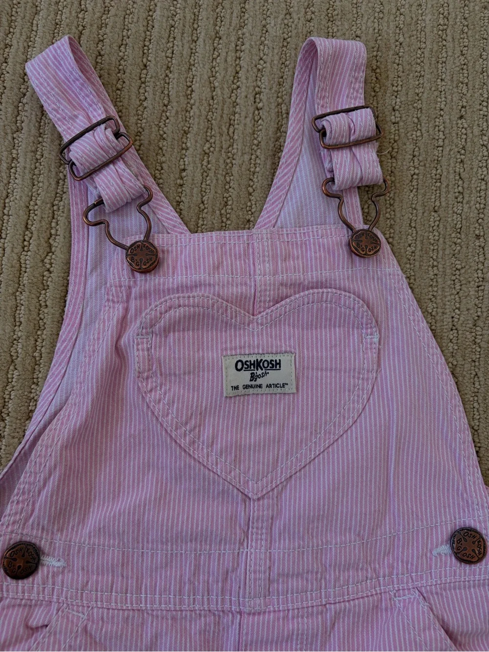 OshKosh B'gosh Pink Corduroy Heart-Pocket Overalls